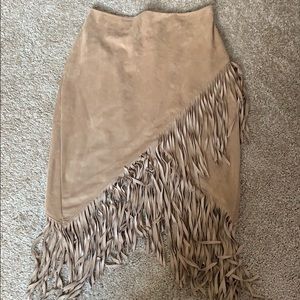 Express suede pencil skirt